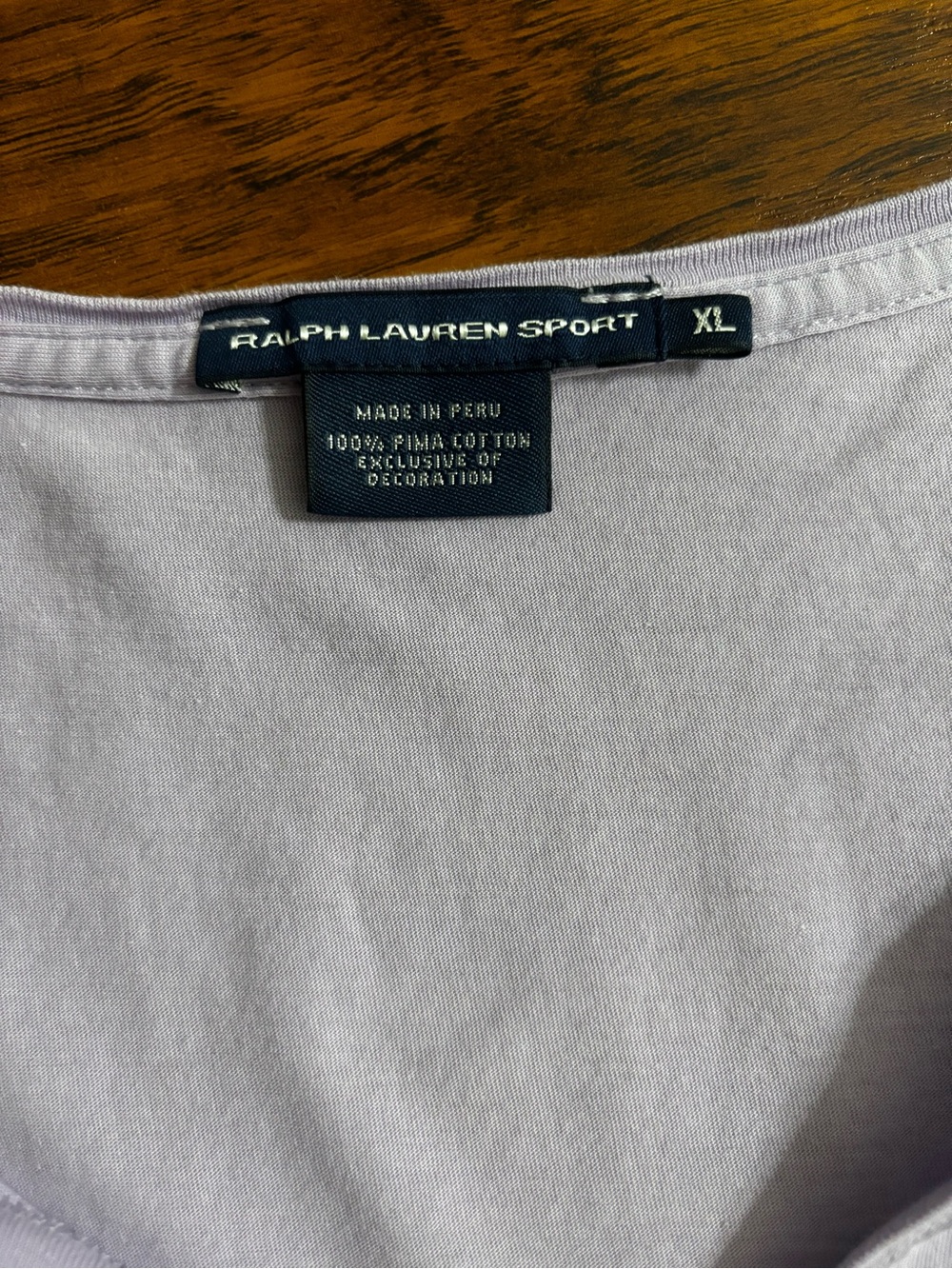 Ralph Lauren Sport Purple V-Neck Tee Orange Pony 100% Pima Cotton T-Shirt Top - Picture 6 of 7